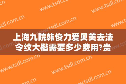 上海九院韩俊力爱贝芙去法令纹大楷需要多少费用?贵不贵?