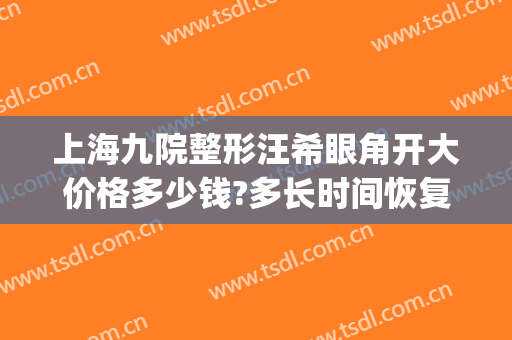 上海九院整形汪希眼角开大价格多少钱?多长时间恢复?(上海九院整形双眼皮价目表)