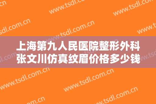 上海第九人民医院整形外科张文川仿真纹眉价格多少钱?效果怎么样?