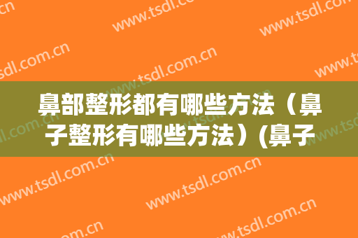 鼻部整形都有哪些方法（鼻子整形有哪些方法）(鼻子整形手术方法)