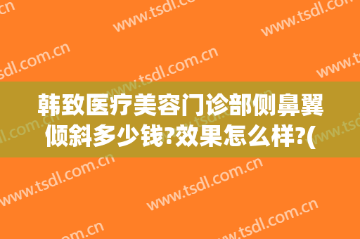 韩致医疗美容门诊部侧鼻翼倾斜多少钱?效果怎么样?(韩致医疗美容医院怎么样)