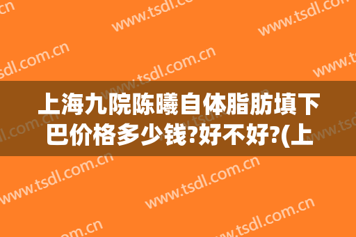 上海九院陈曦自体脂肪填下巴价格多少钱?好不好?(上海第九医院脂肪填充)