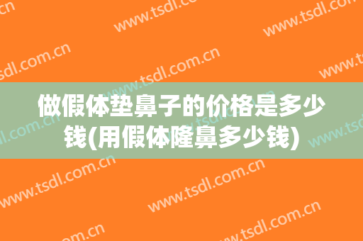 做假体垫鼻子的价格是多少钱(用假体隆鼻多少钱)