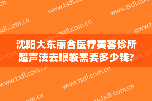 沈阳大东丽合医疗美容诊所超声法去眼袋需要多少钱?效果怎么样?(沈阳汇美人医疗美容正规吗)