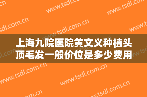 上海九院医院黄文义种植头顶毛发一般价位是多少费用?需要多久恢复?