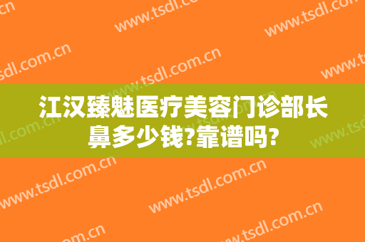 江汉臻魅医疗美容门诊部长鼻多少钱?靠谱吗?