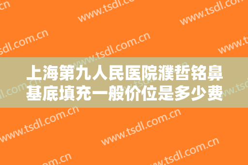 上海第九人民医院濮哲铭鼻基底填充一般价位是多少费用?好不好?