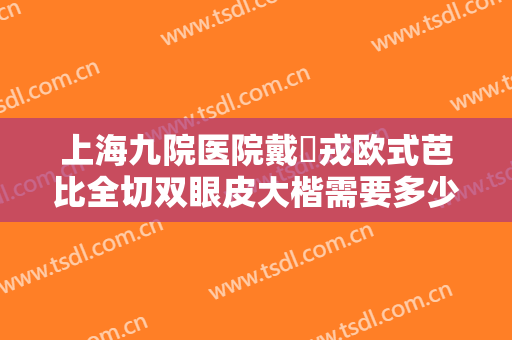 上海九院医院戴尅戎欧式芭比全切双眼皮大楷需要多少钱?好不好?