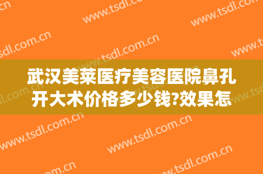 武汉美莱医疗美容医院鼻孔开大术价格多少钱?效果怎么样?(武汉美莱医疗整形美容医院)
