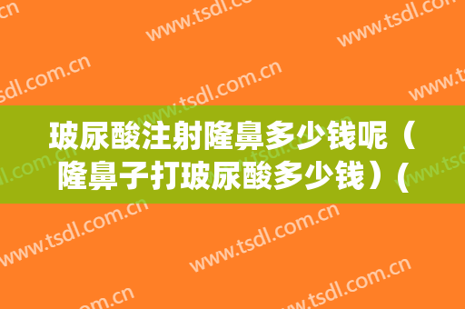 玻尿酸注射隆鼻多少钱呢（隆鼻子打玻尿酸多少钱）(打玻尿酸隆鼻价格)