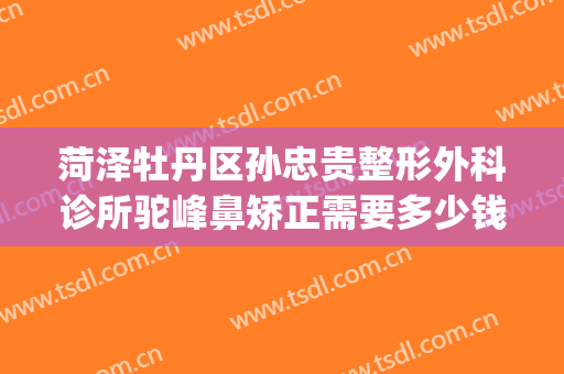菏泽牡丹区孙忠贵整形外科诊所驼峰鼻矫正需要多少钱?有哪些优势?(菏泽孙忠贵整形怎么样)