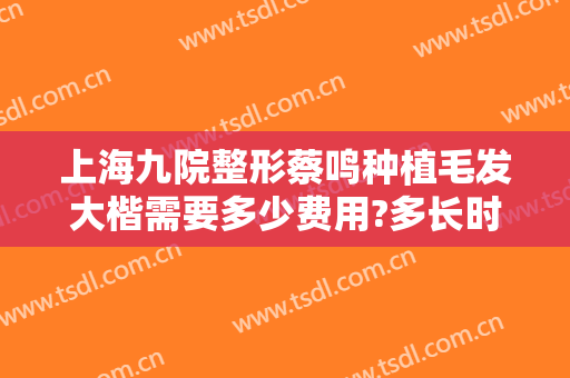 上海九院整形蔡鸣种植毛发大楷需要多少费用?多长时间恢复?