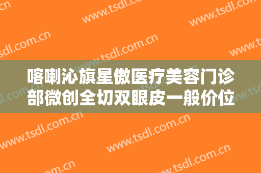 喀喇沁旗星傲医疗美容门诊部微创全切双眼皮一般价位是多少钱?怎么样?
