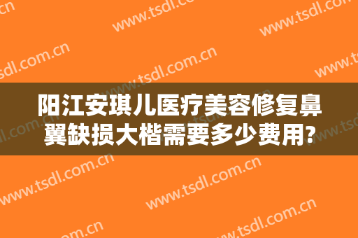 阳江安琪儿医疗美容修复鼻翼缺损大楷需要多少费用?效果怎么样?