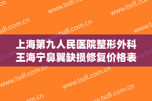 上海第九人民医院整形外科王海宁鼻翼缺损修复价格表!怎么样?(上海第九人民医院鼻整形专家)