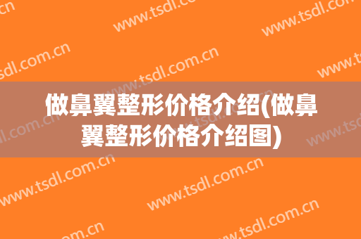 做鼻翼整形价格介绍(做鼻翼整形价格介绍图)