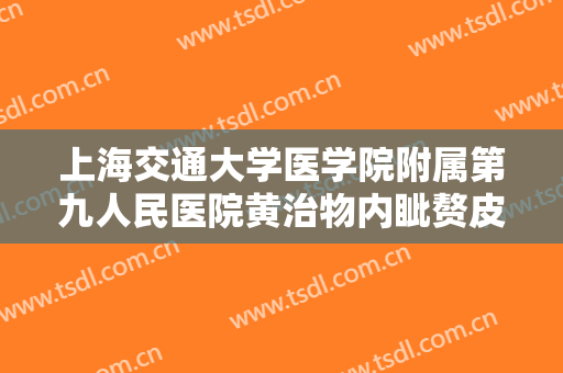 上海交通大学医学院附属第九人民医院黄治物内眦赘皮校正术大楷需要多少钱?怎么样?