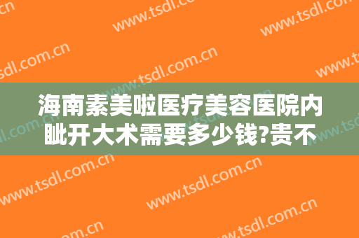 海南素美啦医疗美容医院内眦开大术需要多少钱?贵不贵?