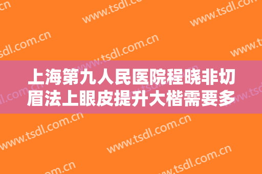 上海第九人民医院程晓非切眉法上眼皮提升大楷需要多少钱?效果怎么样?