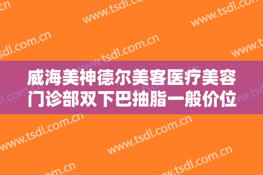 威海美神德尔美客医疗美容门诊部双下巴抽脂一般价位是多少费用?贵不贵?
