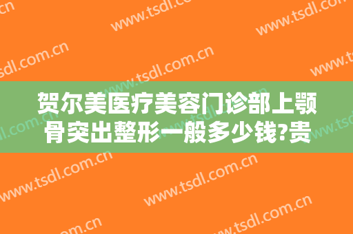 贺尔美医疗美容门诊部上颚骨突出整形一般多少钱?贵不贵?