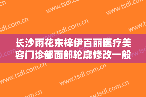 长沙雨花东梓伊百丽医疗美容门诊部面部轮廓修改一般多少费用?好不好?