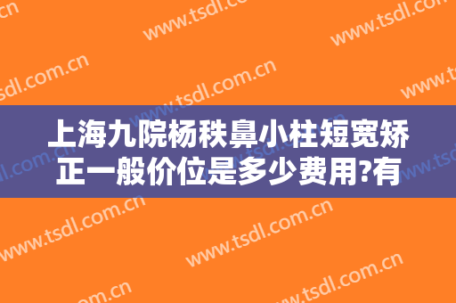 上海九院杨秩鼻小柱短宽矫正一般价位是多少费用?有哪些优势?
