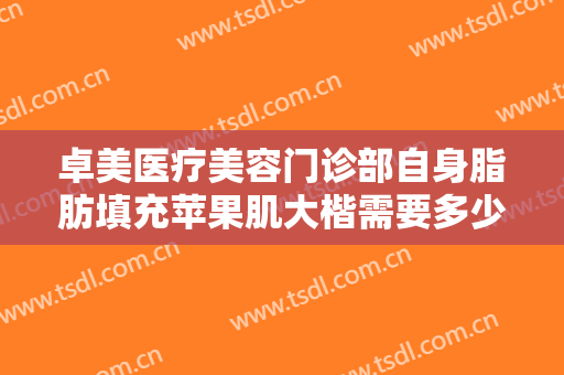 卓美医疗美容门诊部自身脂肪填充苹果肌大楷需要多少钱?效果怎么样?