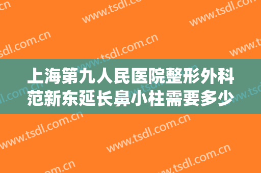 上海第九人民医院整形外科范新东延长鼻小柱需要多少费用?贵不贵?(上海第九附属医院整形科)