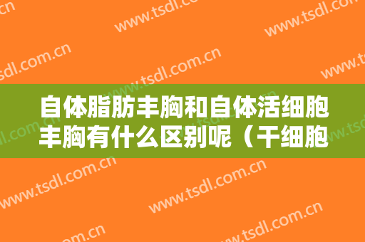 自体脂肪丰胸和自体活细胞丰胸有什么区别呢（干细胞丰胸和自体脂肪丰胸有什么区别）