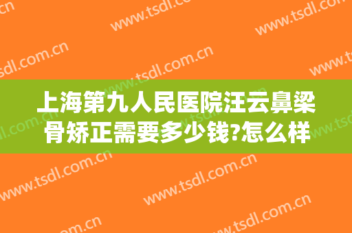上海第九人民医院汪云鼻梁骨矫正需要多少钱?怎么样?(上海第九人民医院隆鼻多少钱)