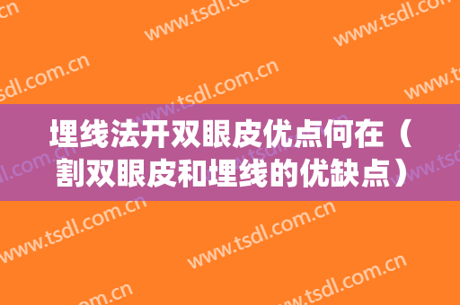 埋线法开双眼皮优点何在（割双眼皮和埋线的优缺点）(埋线法做双眼皮手术)