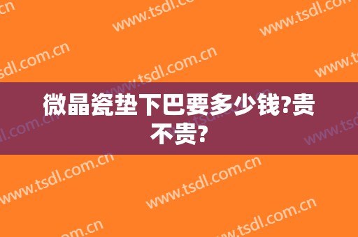 微晶瓷垫下巴要多少钱?贵不贵?