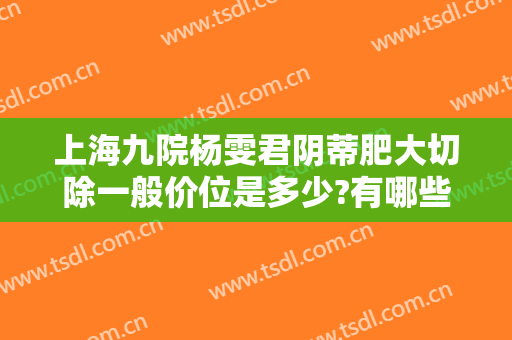 上海九院杨雯君阴蒂肥大切除一般价位是多少?有哪些优势?