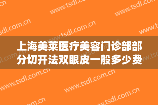 上海美莱医疗美容门诊部部分切开法双眼皮一般多少费用?靠谱吗?(上海美莱美容整形)