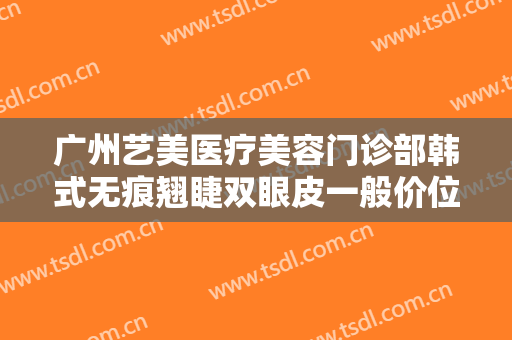 广州艺美医疗美容门诊部韩式无痕翘睫双眼皮一般价位是多少费用?好不好?