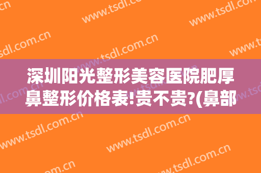 深圳阳光整形美容医院肥厚鼻整形价格表!贵不贵?(鼻部整形整容医院)