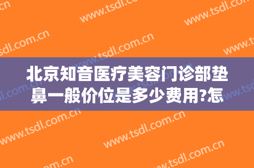 北京知音医疗美容门诊部垫鼻一般价位是多少费用?怎么样?(北京知音整形医院是正规的吗)