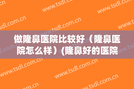 做隆鼻医院比较好（隆鼻医院怎么样）(隆鼻好的医院)