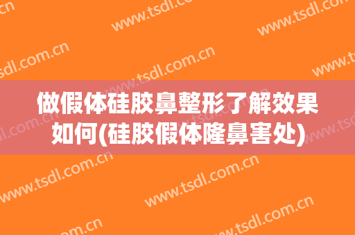 做假体硅胶鼻整形了解效果如何(硅胶假体隆鼻害处)