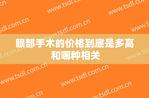眼部手术的价格到底是多高 和哪种相关