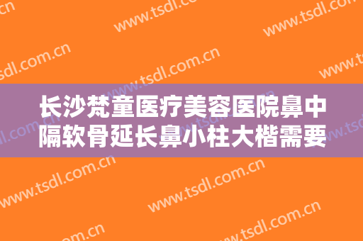 长沙梵童医疗美容医院鼻中隔软骨延长鼻小柱大楷需要多少费用?靠谱吗?