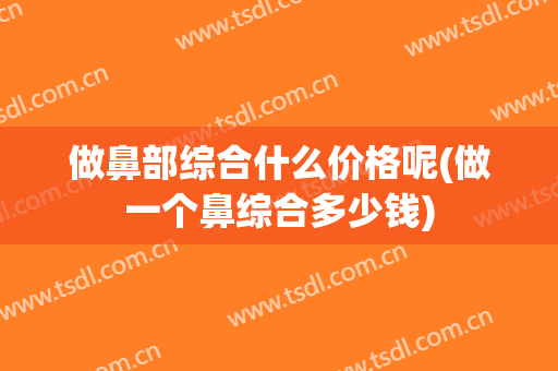 做鼻部综合什么价格呢(做一个鼻综合多少钱)