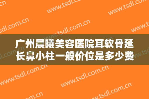 广州晨曦美容医院耳软骨延长鼻小柱一般价位是多少费用?贵不贵?