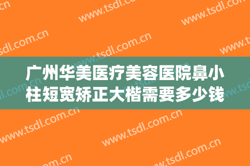 广州华美医疗美容医院鼻小柱短宽矫正大楷需要多少钱?怎么样?(广州鼻子矫正多少钱)