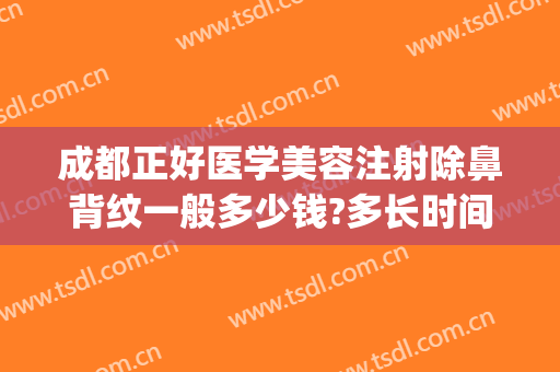 成都正好医学美容注射除鼻背纹一般多少钱?多长时间恢复?(医美隆鼻需要多少钱)