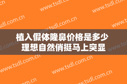 植入假体隆鼻价格是多少 理想自然俏挺马上突显