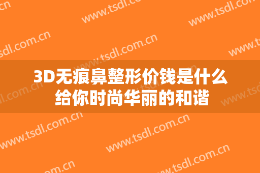 3D无痕鼻整形价钱是什么 给你时尚华丽的和谐