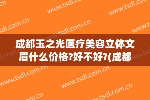 成都玉之光医疗美容立体文眉什么价格?好不好?(成都玉之光整形)