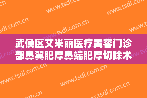 武侯区艾米丽医疗美容门诊部鼻翼肥厚鼻端肥厚切除术需要多少钱?有哪些优势?